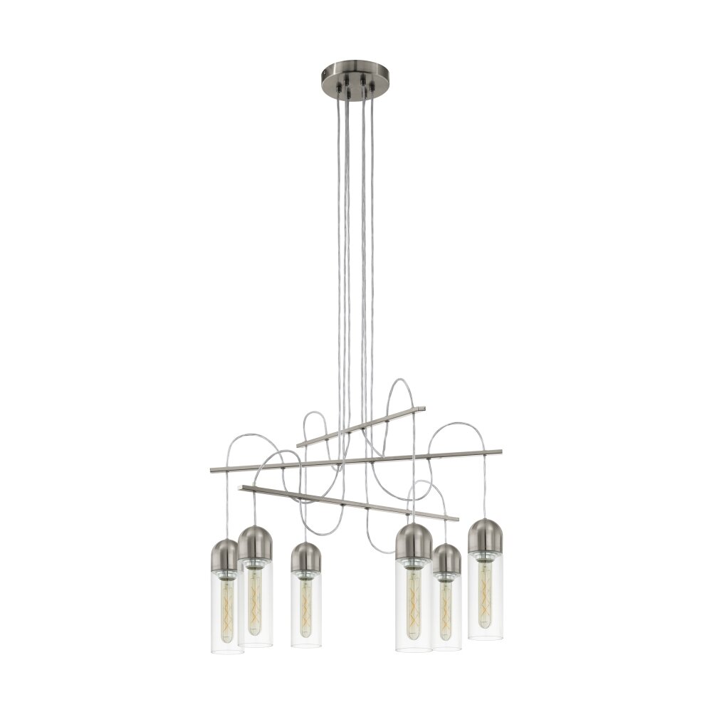 Eglo ZACHARO Lampadario a sospensione LED Nichel opaco, 6-Luci main product photo