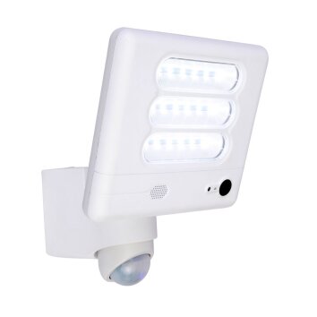 Lutec ESA Lampada con fotocamera LED Bianco, 1-Luce, Sensori di movimento