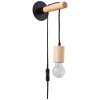 Applique Brilliant Jenji Legno scuro, Nero, 1-Luce