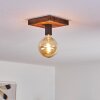 Amnicon Plafoniera Legno scuro, Nero, 1-Luce