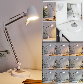 Mildura Lampada da tavolo LED Bianco, 1-Luce