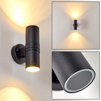 Satava Applique da esterno LED Nero, 2-Luci