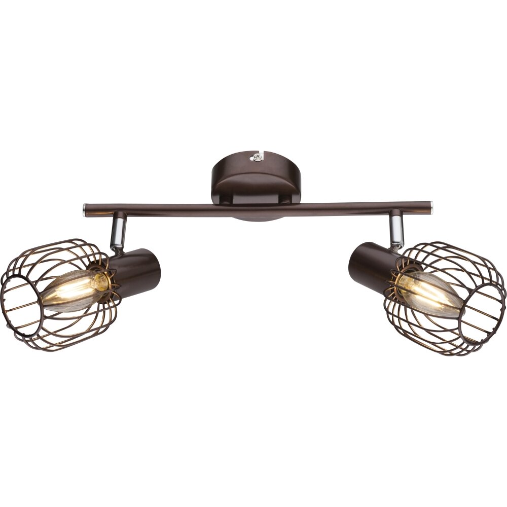 Globo Akin Faretto da soffitto Marrone, 2-Luci main product photo