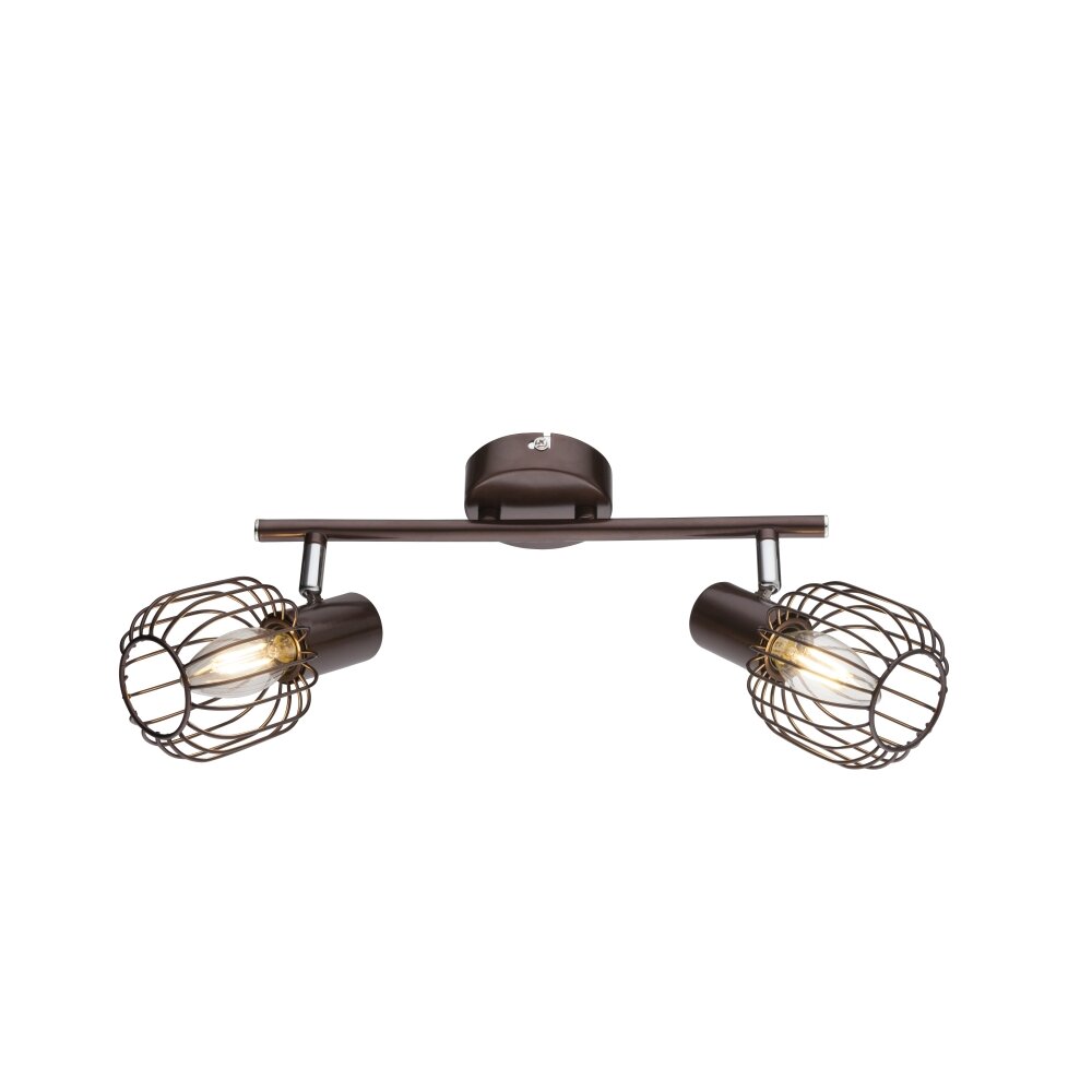 Globo Akin Faretto da soffitto Marrone, 2-Luci
