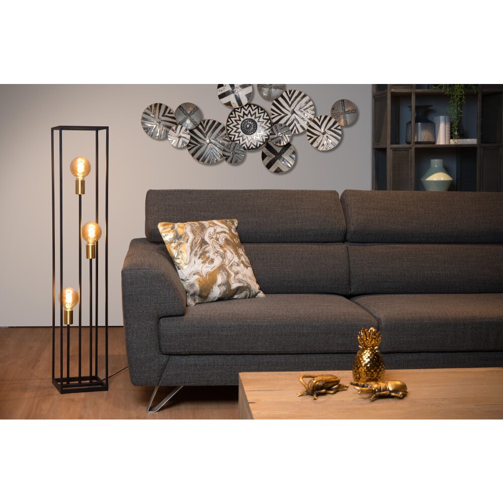Lampada da terra Lucide RUBEN Nero, 3-Luci main product photo