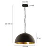 Steinhauer Semicirkel Lampada a Sospensione Nero, 1-Luce