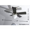 Globo MARVA Ventilatore Acciaio inox, Grigio, Nichel opaco, Bianco, 1-Luce