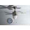 Globo MARVA Ventilatore Acciaio inox, Grigio, Nichel opaco, Bianco, 1-Luce