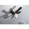 Globo MARVA Ventilatore Acciaio inox, Grigio, Nichel opaco, Bianco, 1-Luce