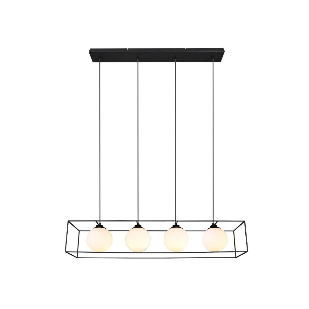Lampada a Sospensione Reality GABBIA Nero, 4-Luci main product photo