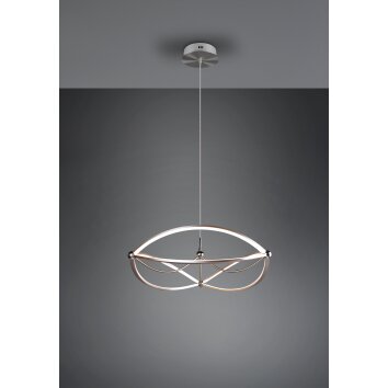 Trio Charivari Lampada a Sospensione LED Nichel opaco, 1-Luce