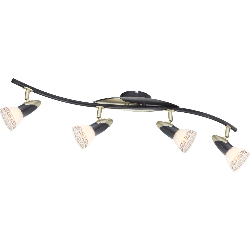 Globo NOVARA Plafoniera Nero-Oro, 4-Luci main product photo
