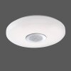 Leuchten-Direkt PELVO Plafoniera LED Bianco, 1-Luce, Telecomando, Cambia colore