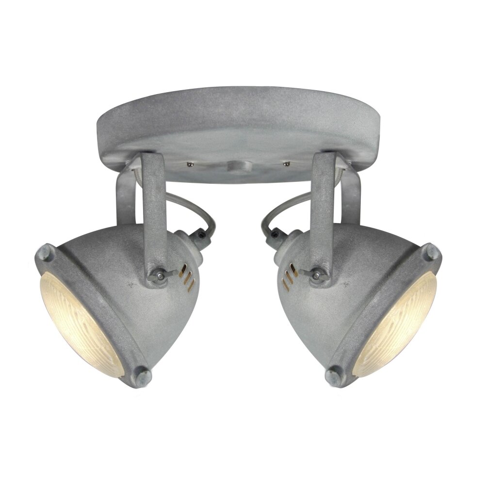 Brilliant Carmen Plafoniera circolare con faretti LED Grigio, 2-Luci main product photo