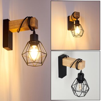 Barbengo Applique Marrone, Nero, 1-Luce