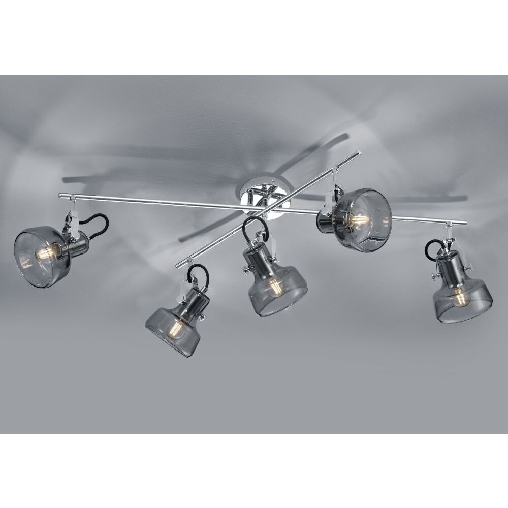 Trio Leuchten KOLANI Plafoniera Cromo, 5-Luci