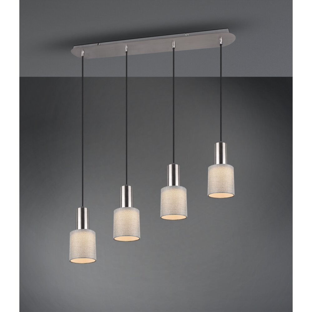 Trio Wailer Lampada a Sospensione LED Nichel opaco, 4-Luci main product photo
