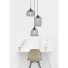 Lampadario a sospensione Globo ANYA Nero, 3-Luci