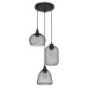 Lampadario a sospensione Globo ANYA Nero, 3-Luci