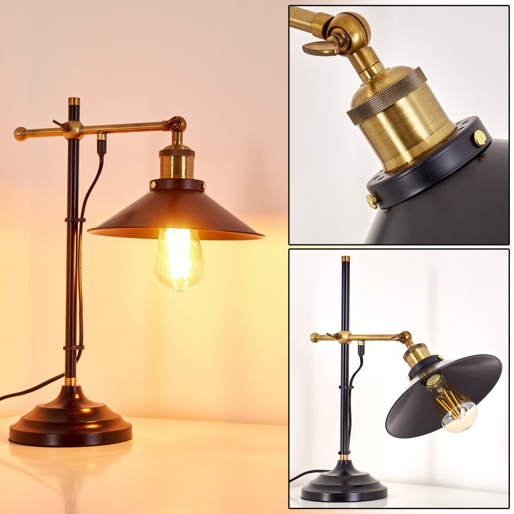 Gudem Lampada da Tavolo Nero-Oro, 1-Luce main product photo