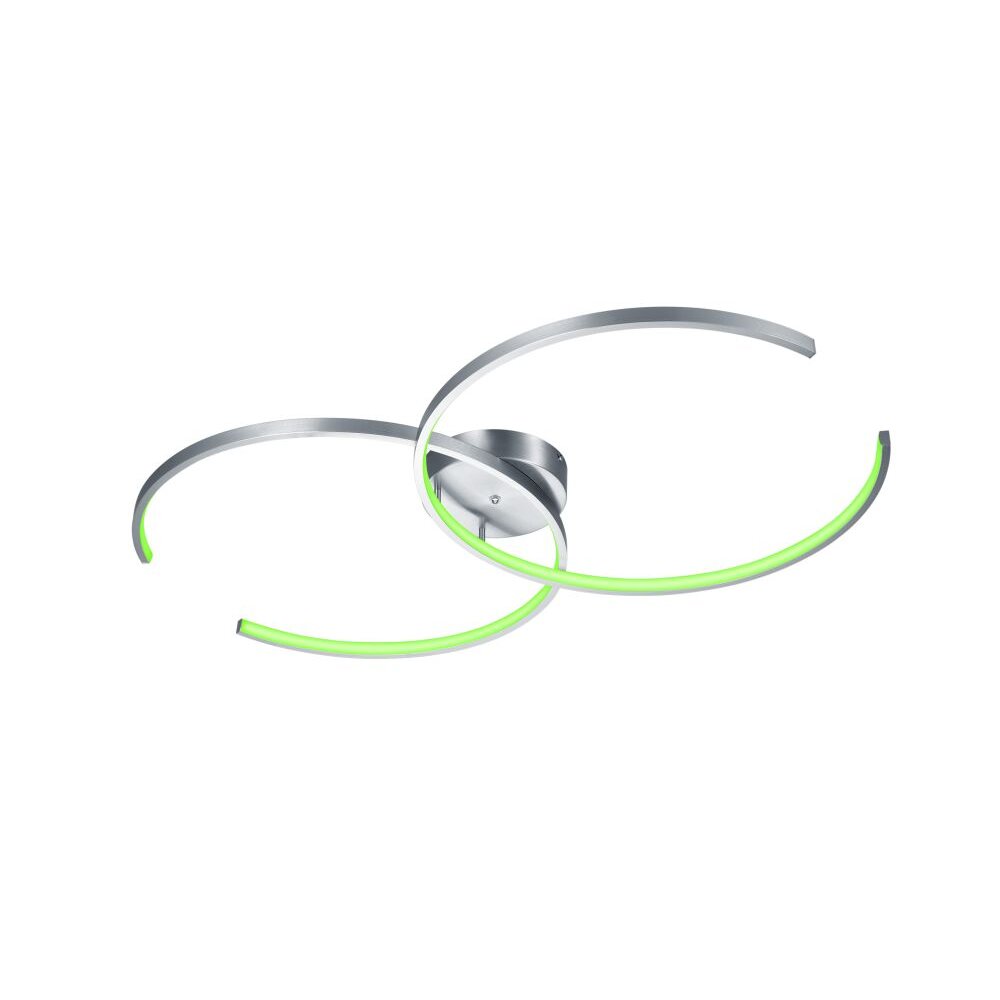 Plafoniera Trio Leuchten WIZ CITIZEN LED Nichel opaco, 2-Luci, Telecomando, Cambia colore