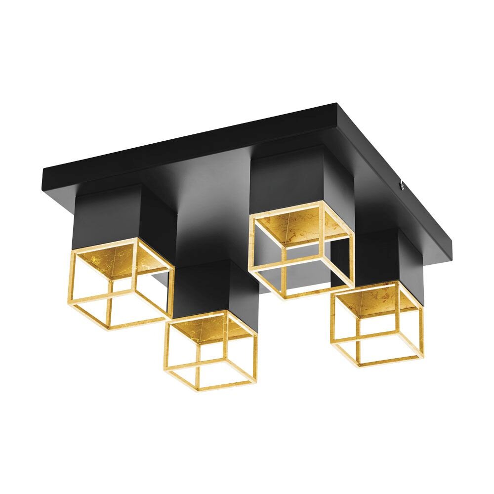 Eglo MONTEBALDO Plafoniera Oro, Nero, 4-Luci main product photo