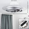 Tamworth ventilatore da soffitto LED Argento, Trasparente, chiaro, 1-Luce, Telecomando