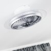 Tamworth ventilatore da soffitto LED Argento, Trasparente, chiaro, 1-Luce, Telecomando