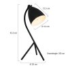 Steinhauer Mexlite Lampada da Tavolo Nero, 1-Luce