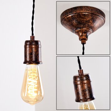 Vintage Lemone Lampadario a sospensione Marrone, 1-Luce