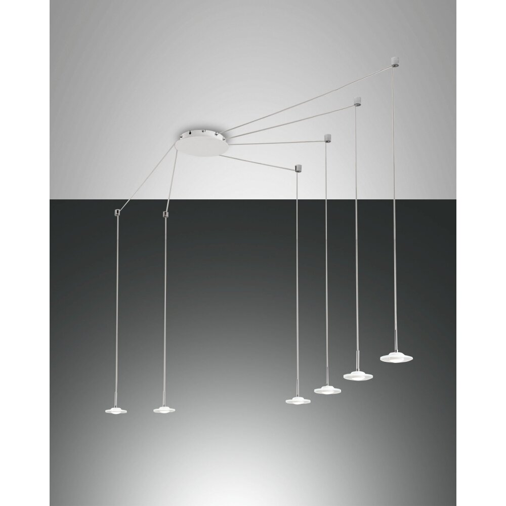 Fabas Luce Susanna Lampada a Sospensione LED Bianco, 6-Luci main product photo