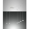 Fabas Luce Susanna Lampada a Sospensione LED Bianco, 6-Luci