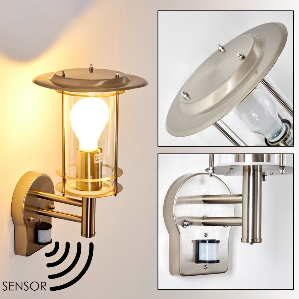 Mulo Applique da esterno Acciaio inox, 1-Luce, Sensori di movimento main product photo