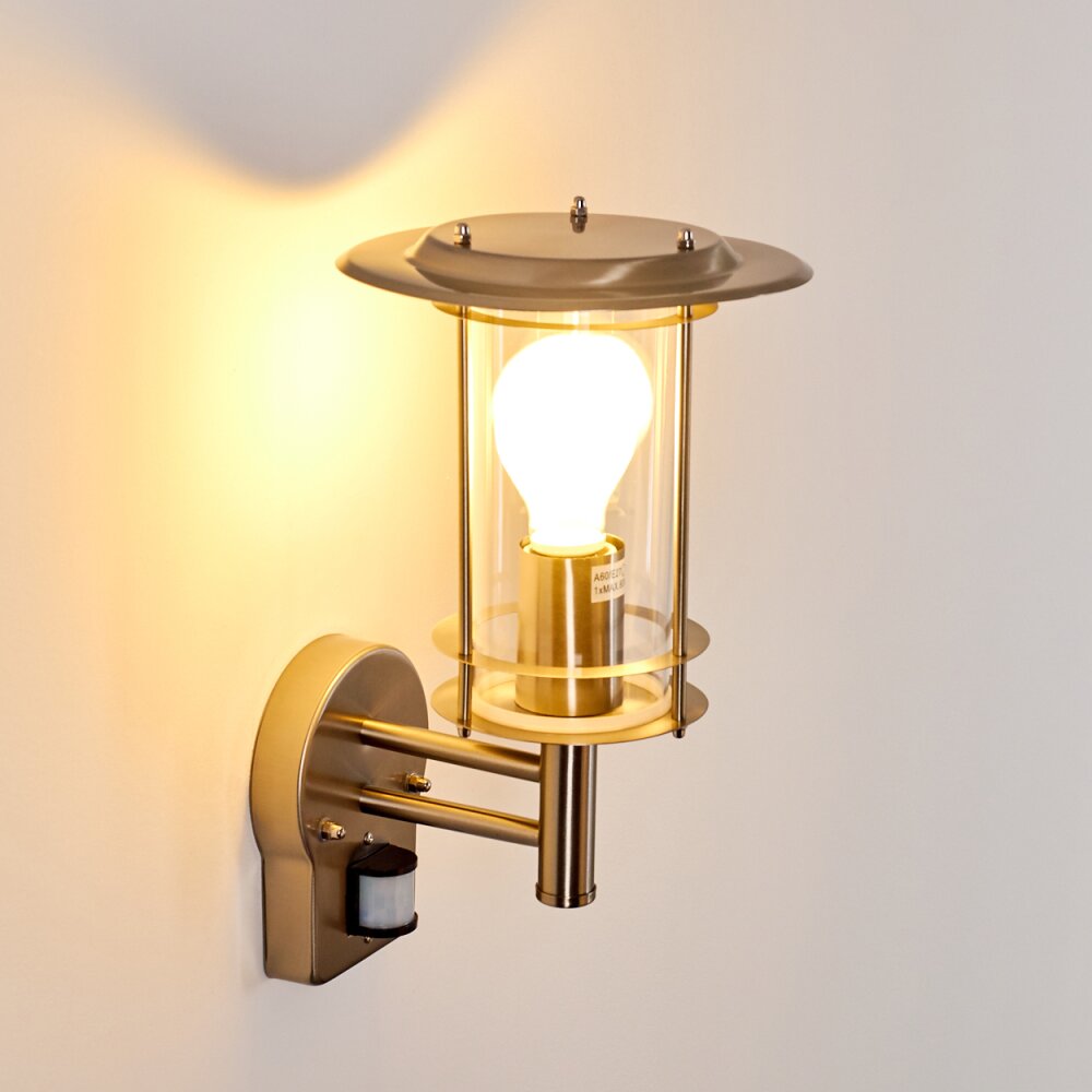 Mulo Applique da esterno Acciaio inox, 1-Luce, Sensori di movimento