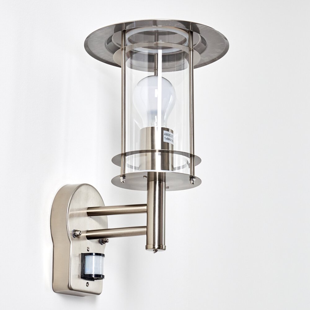 Mulo Applique da esterno Acciaio inox, 1-Luce, Sensori di movimento