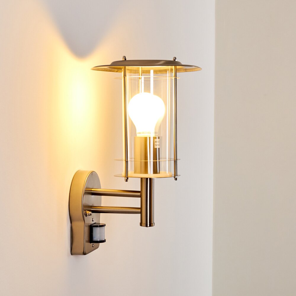 Mulo Applique da esterno Acciaio inox, 1-Luce, Sensori di movimento