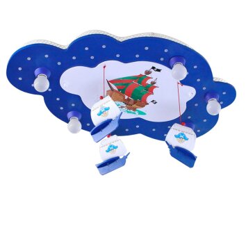 Elobra SCHIFFE Plafoniera Blu, 5-Luci Elobra SCHIFFE Plafoniera Blu, 5-Luci