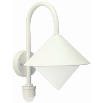 Albert 646 Applique per esterno Bianco, 1-Luce, Sensori di movimento