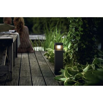 Philips Parterre Lampada con piedistallo LED Nero, 1-Luce