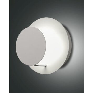 Fabas Luce Fullmoon Applique LED Bianco, 1-Luce