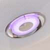 Haderup Plafoniera LED Cromo, Bianco, 1-Luce, Telecomando, Cambia colore