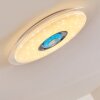 Haderup Plafoniera LED Cromo, Bianco, 1-Luce, Telecomando, Cambia colore