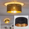 Hobart Plafoniera Nero-Oro, 1-Luce