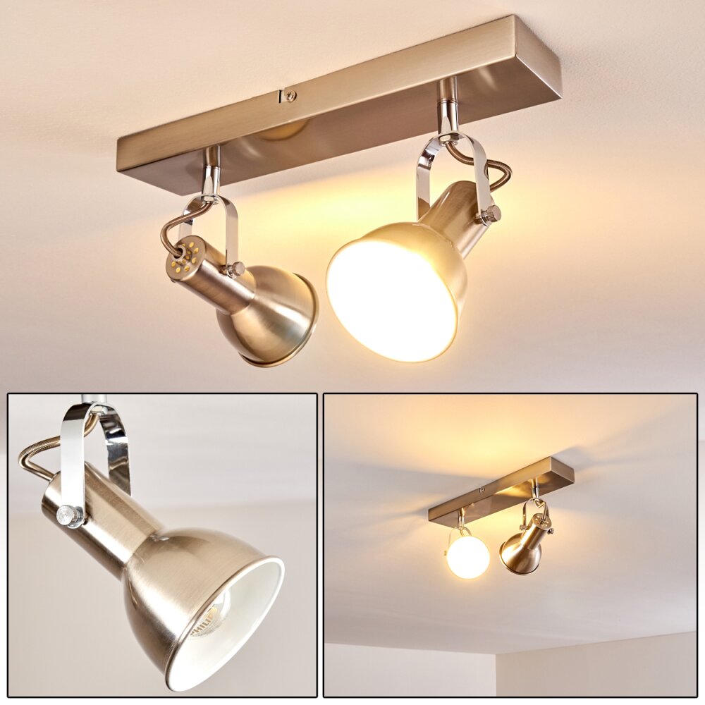 Danikon Plafoniera Nichel opaco, 2-Luci main product photo