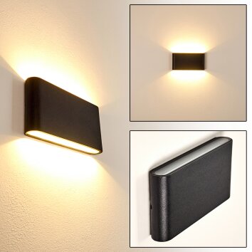 Marsh Applique da esterno LED Nero, 2-Luci