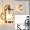 Chamesol Applique da esterno Marrone scuro, Argento, 1-Luce