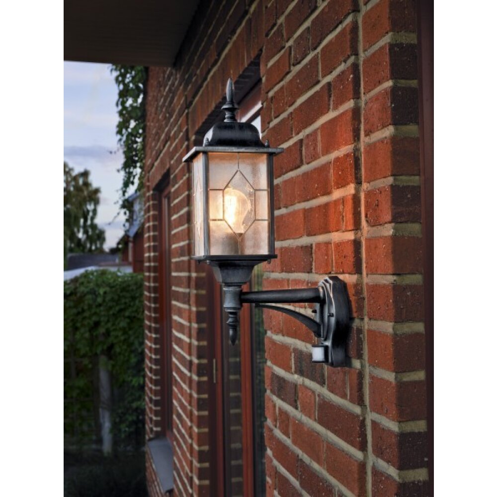 Konstsmide Milano Applique Nero, 1-Luce, Sensori di movimento main product photo
