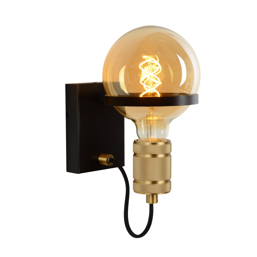 Applique Lucide OTTELIEN Nero, 1-Luce main product photo