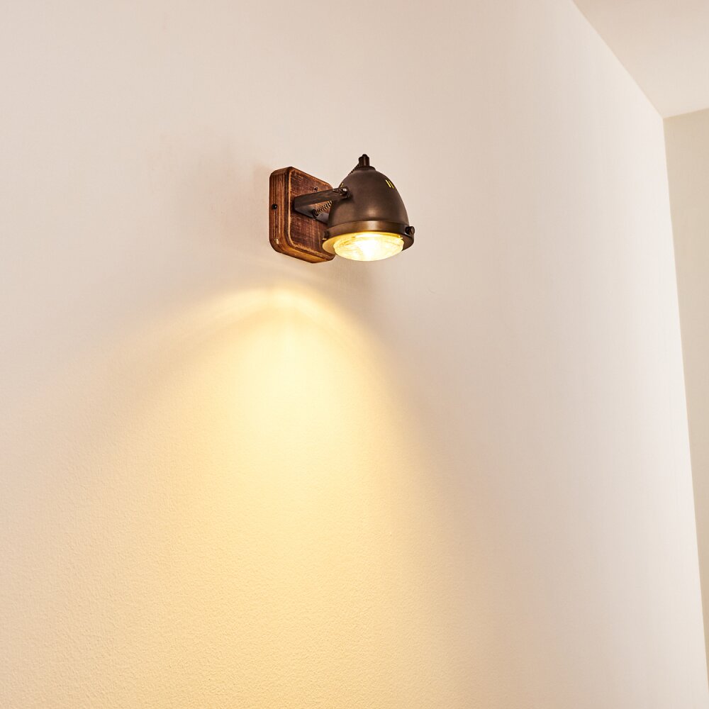 Glostrup Applique Marrone, Acciaio inox, 1-Luce