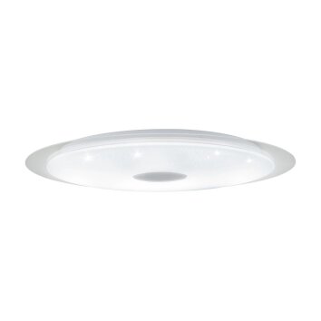 EGLO MORATICA-A Plafoniera LED Trasparente, chiaro, Bianco, 1-Luce, Telecomando